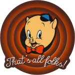 Sticker - Porky Pig That's All Folks ...