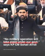Newly elected Khyber Pakhtunkhwa Chief Minister Sohail Afridi has made a strong statement, sayin.jpg