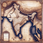 DALL·E 2023-12-28 23.14.53 - A detailed, vintage map of the Indian subcontinent in the style o...png